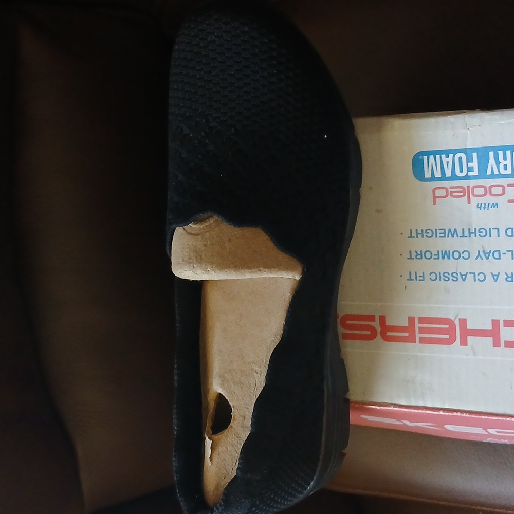 Skechers Black Flats with Breathable Knit Upper - Picture 3 of 5